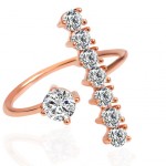 Oneway Pave Dainty Sparklers Stack Ring